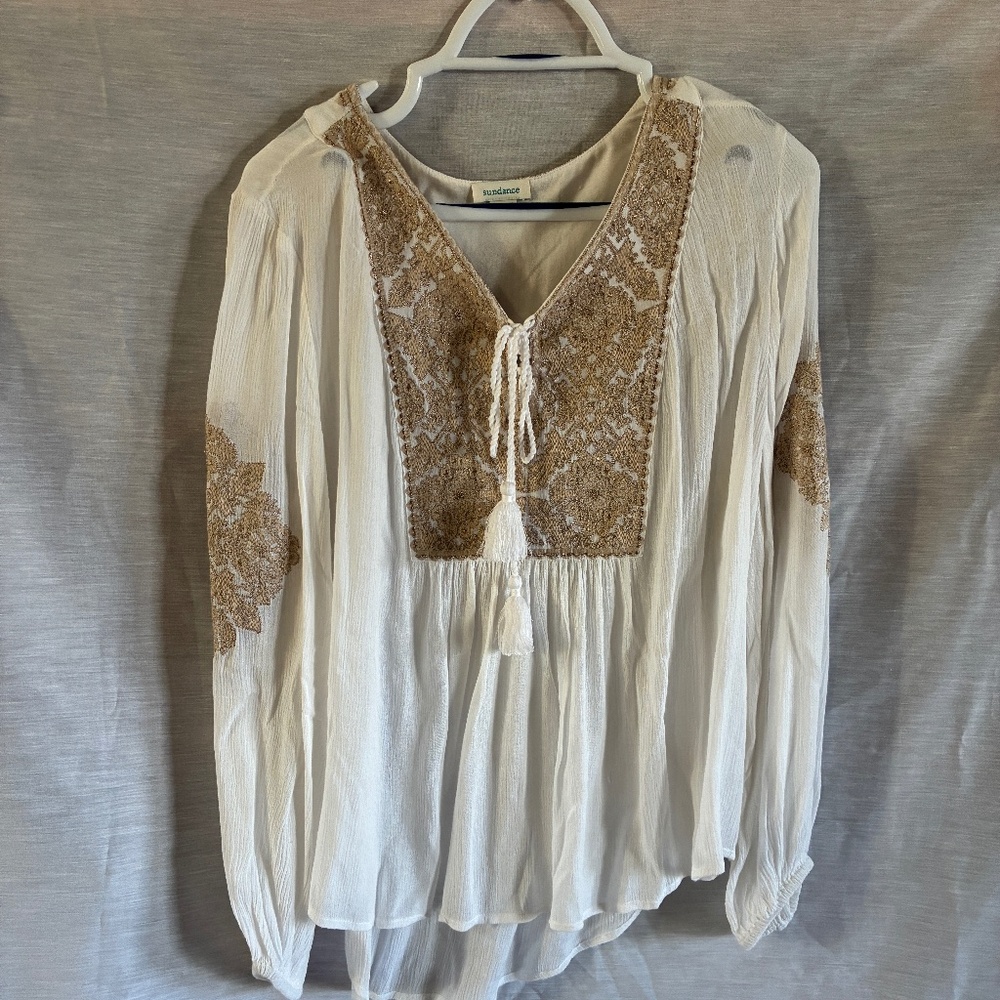 Sundance Embroidered Poet Blouse